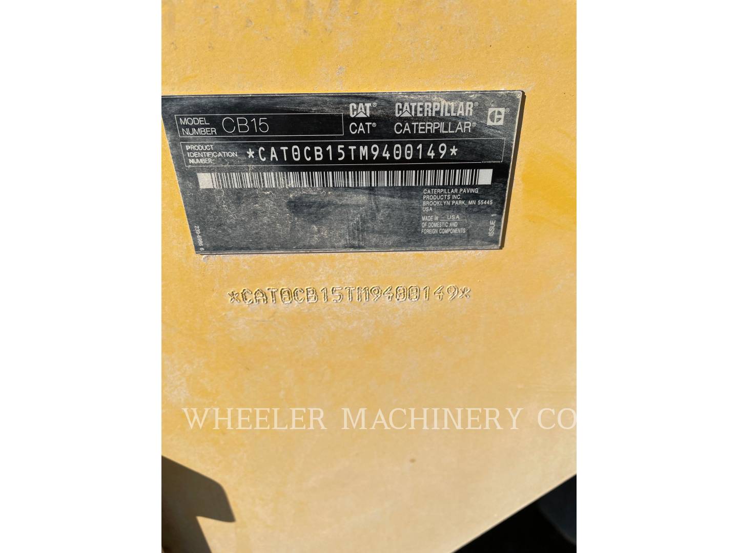 2019 Caterpillar CB15 CW Vibratory Double