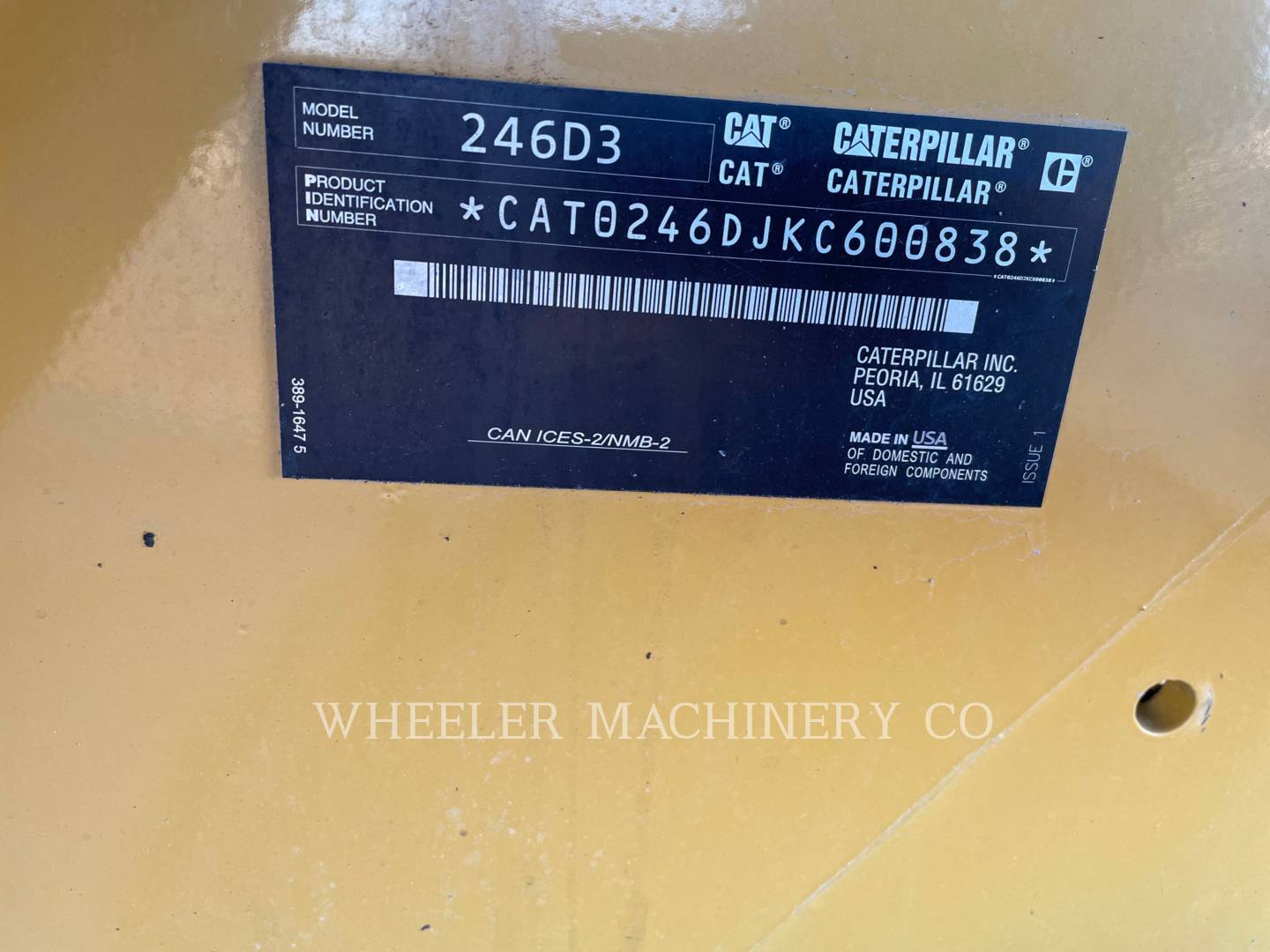 2020 Caterpillar 246D3 C3H2 Skid Steer Loader