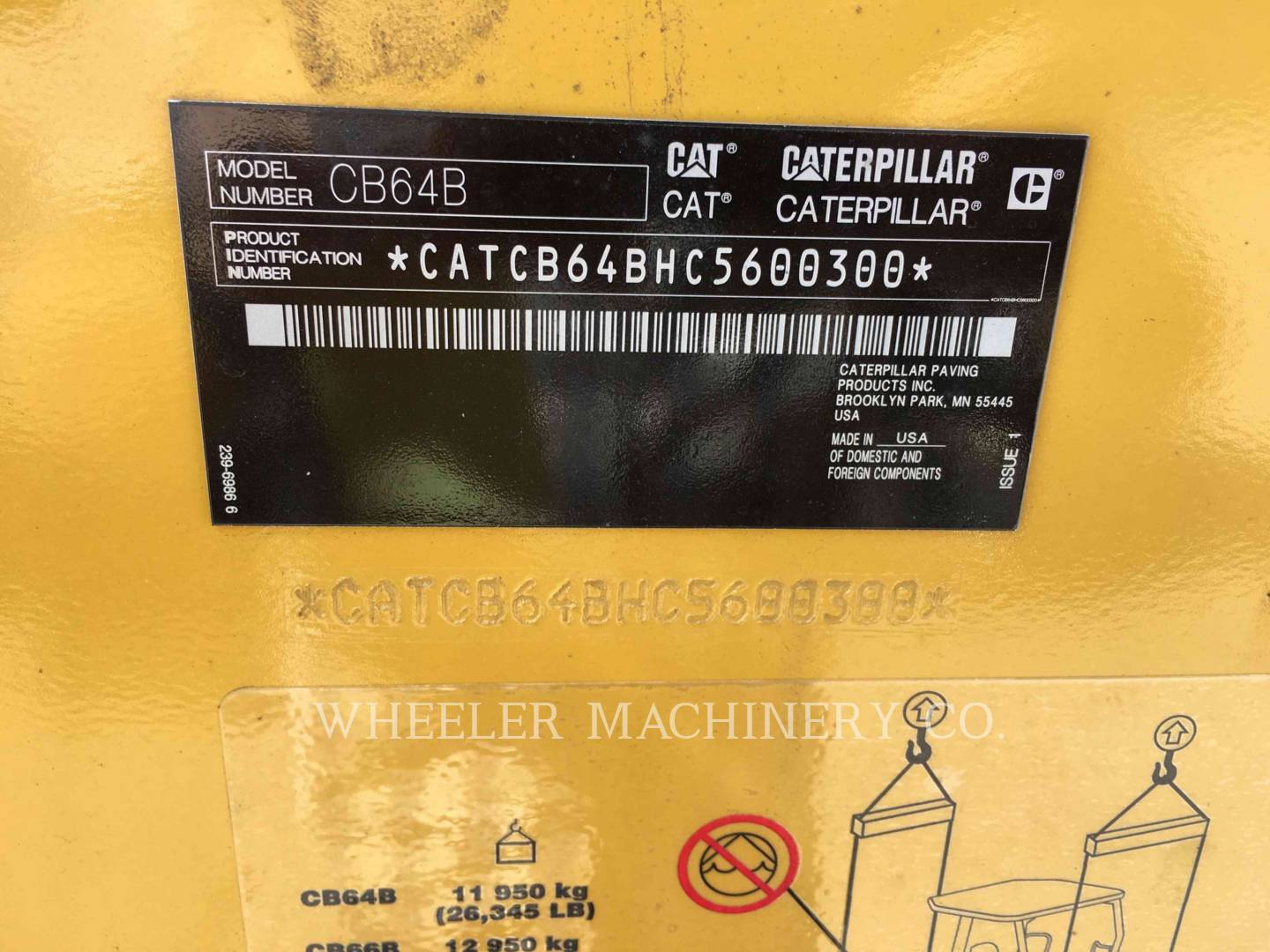 2017 Caterpillar CB64B Vibratory Double