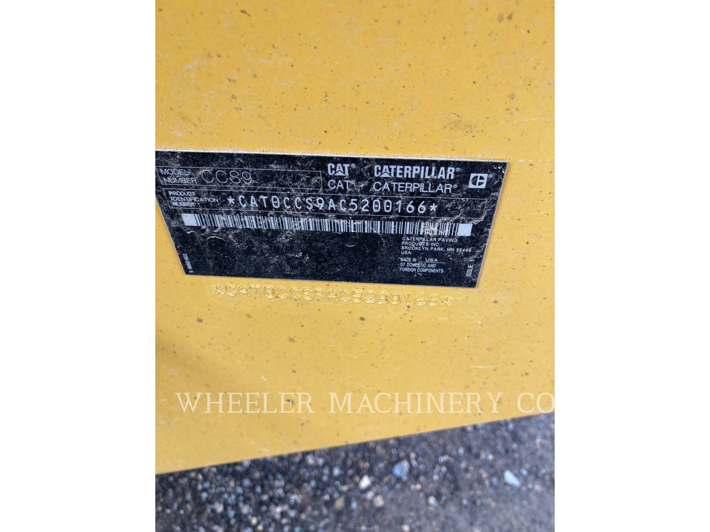 2020 Caterpillar CCS9 Vibratory Single