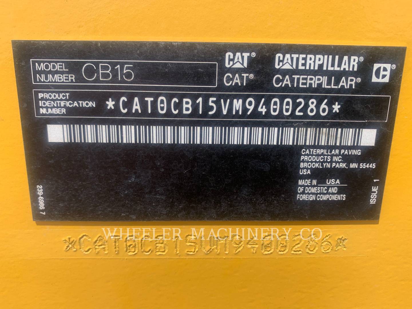 2020 Caterpillar CB15 Vibratory Double