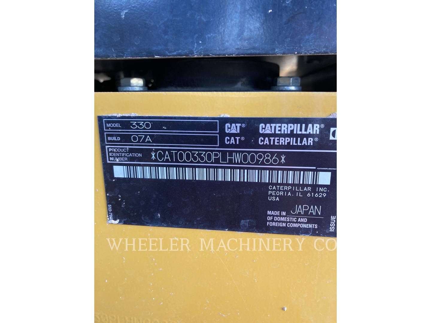 2019 Caterpillar 330 TH Excavator