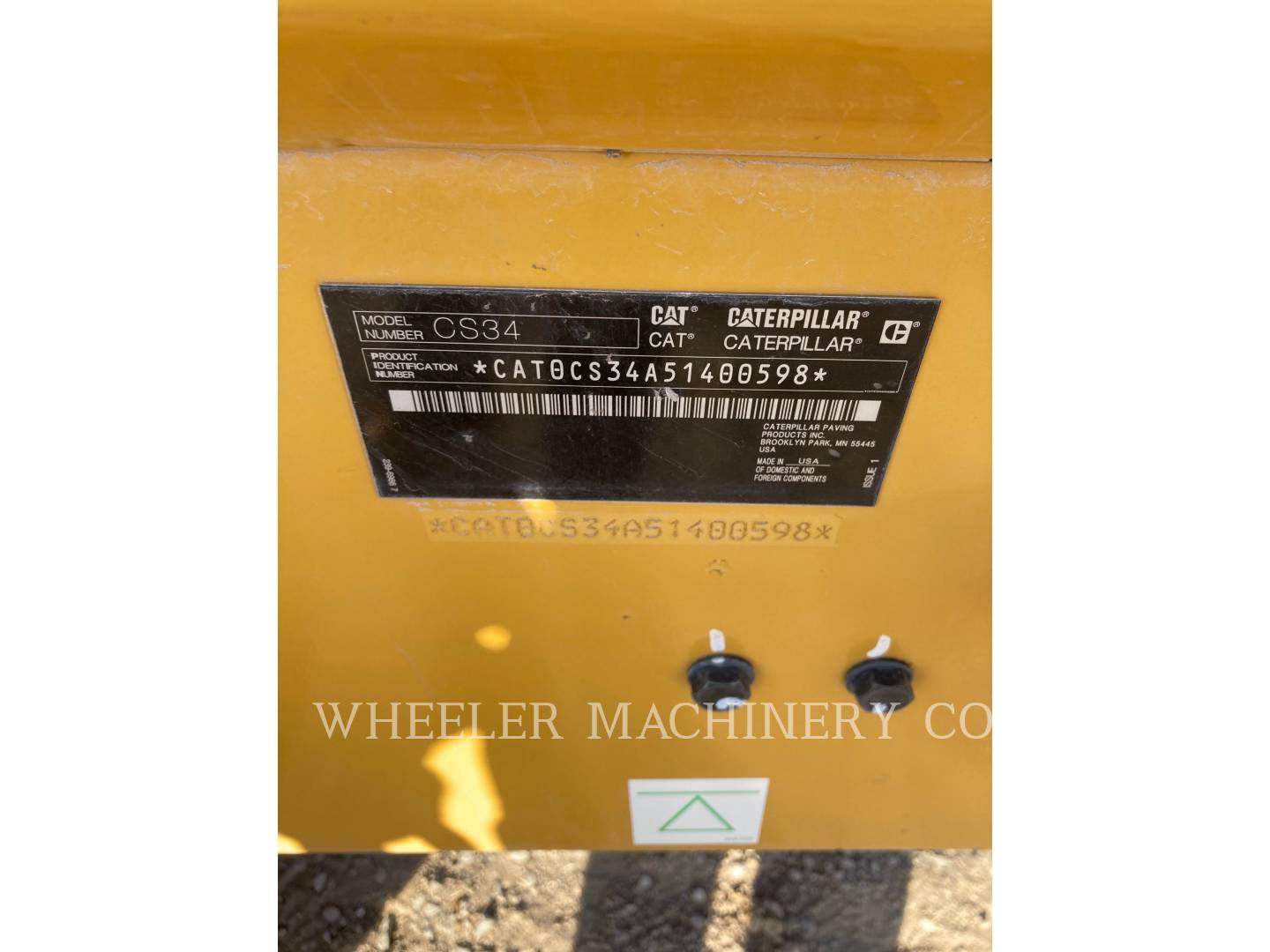 2019 Caterpillar CS34 Vibratory Single