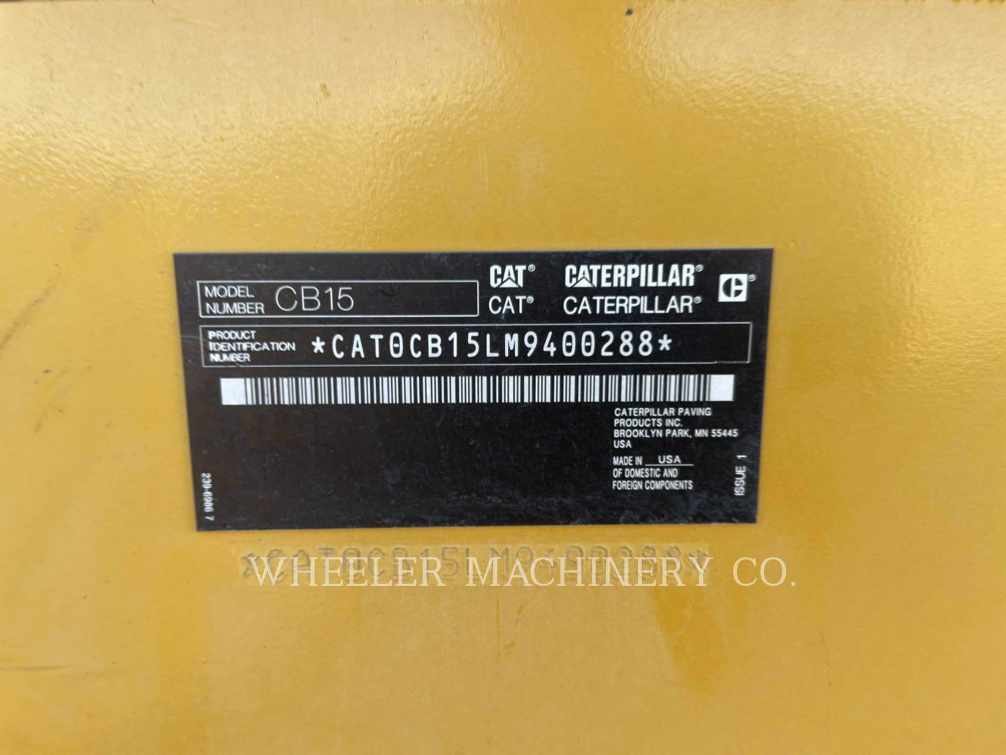 2020 Caterpillar CB15 Vibratory Double