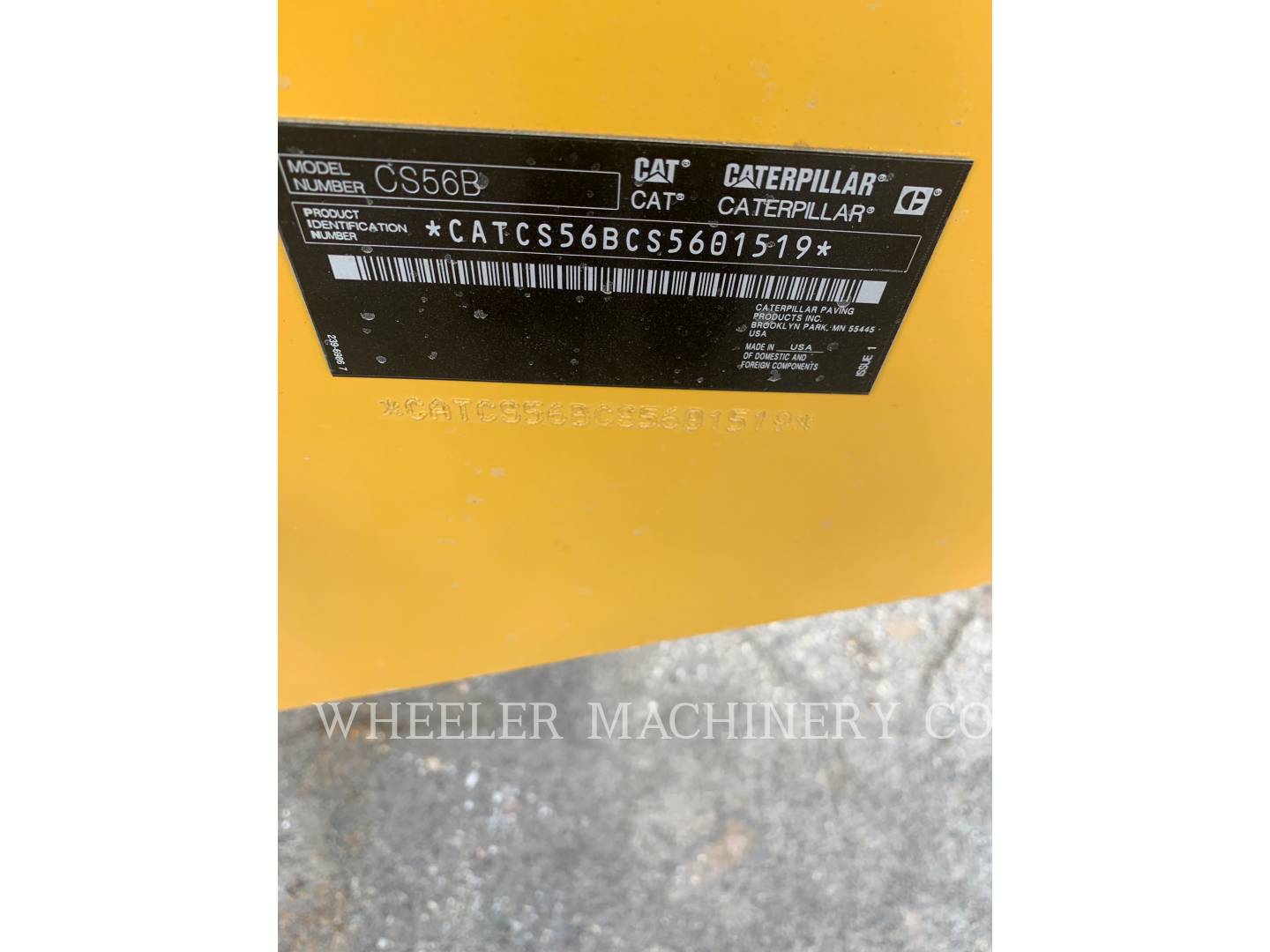 2021 Caterpillar CS56B Vibratory Single