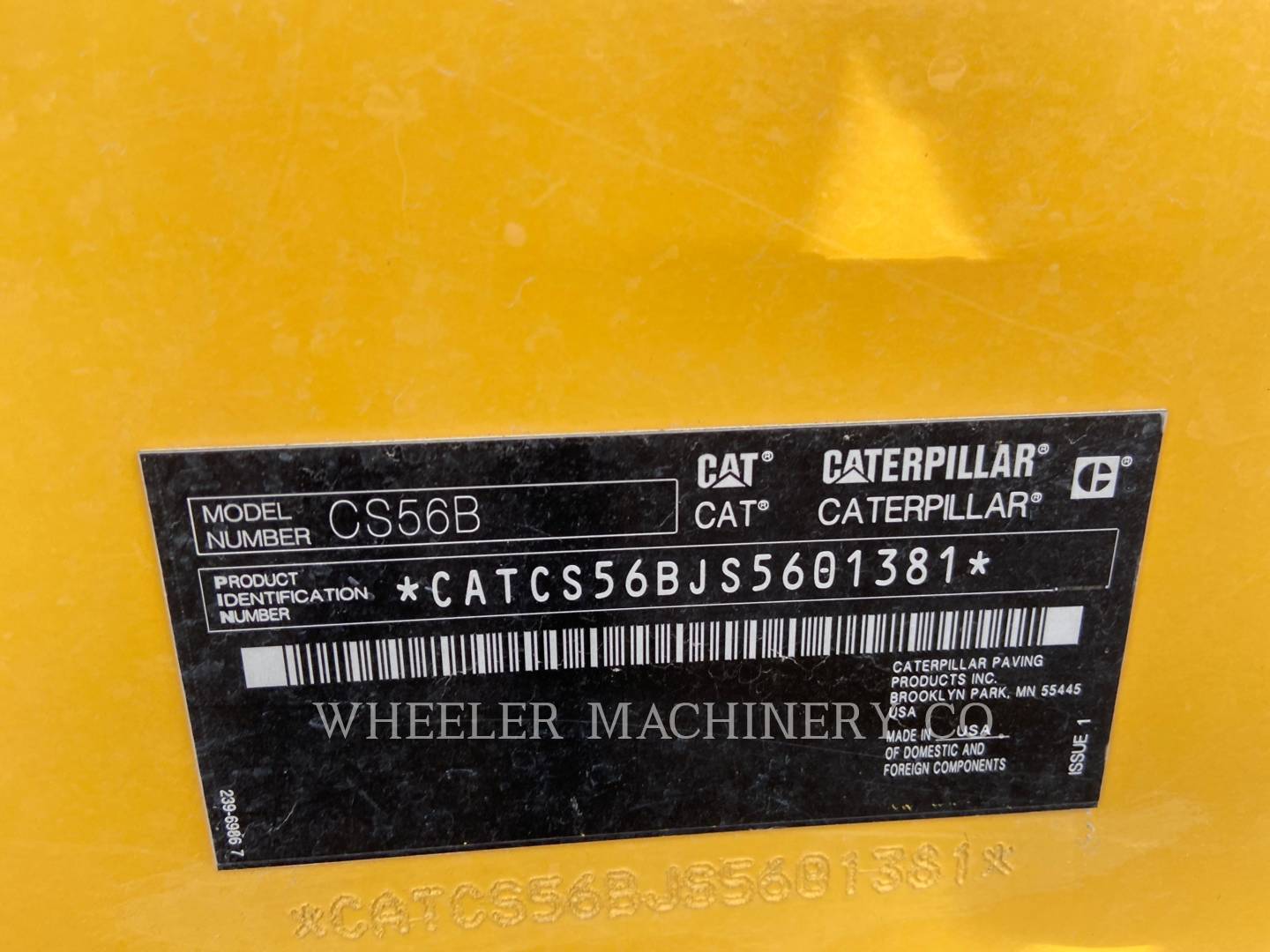 2020 Caterpillar CS56B Vibratory Single