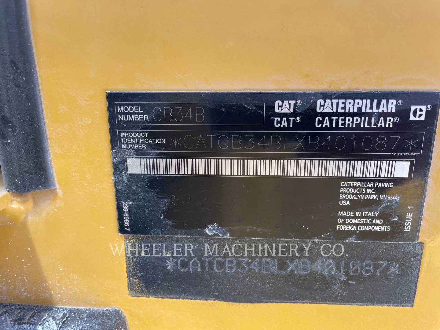 2021 Caterpillar CB34B CN Vibratory Double