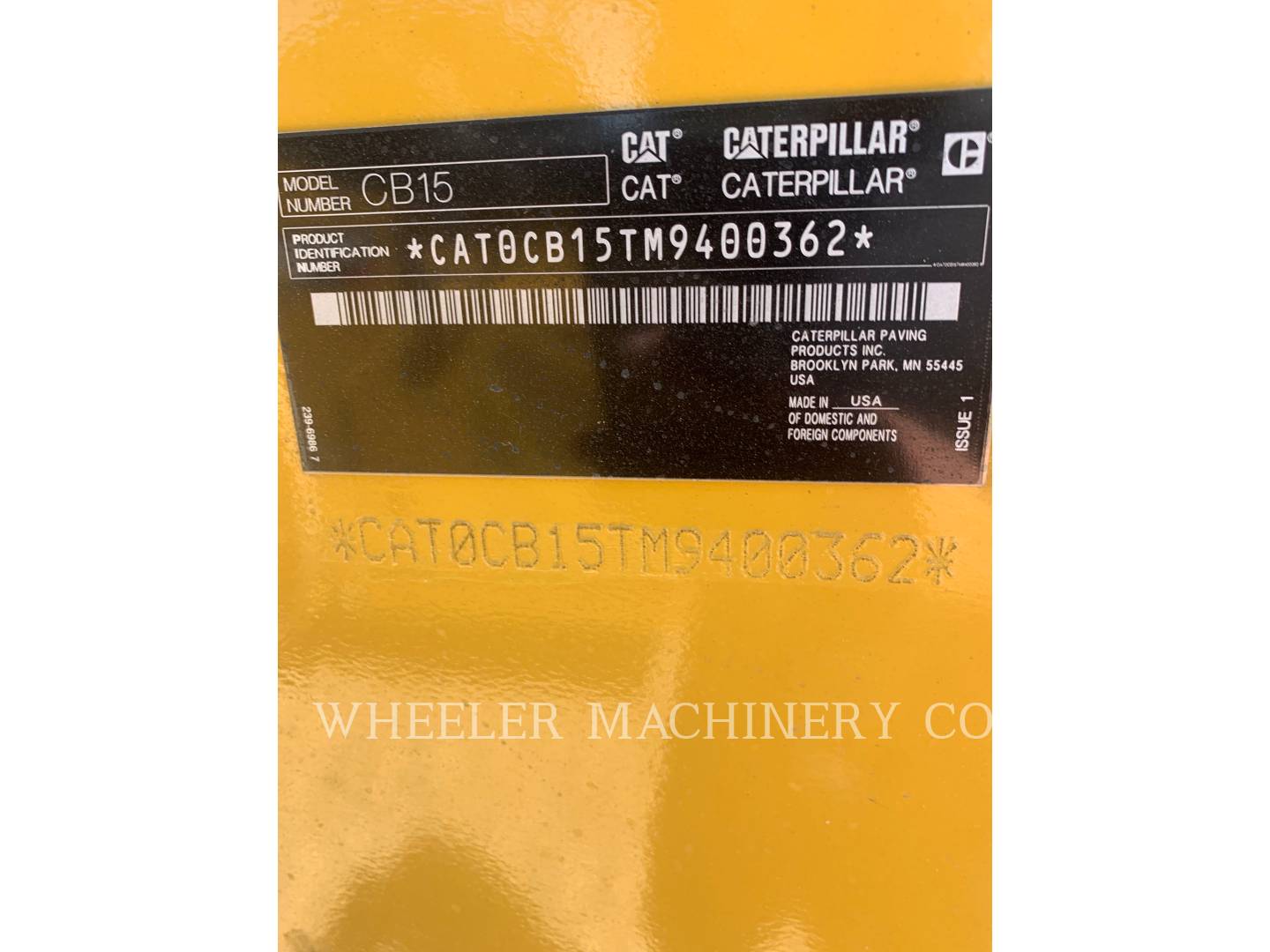 2021 Caterpillar CB15 CW VV Vibratory Double