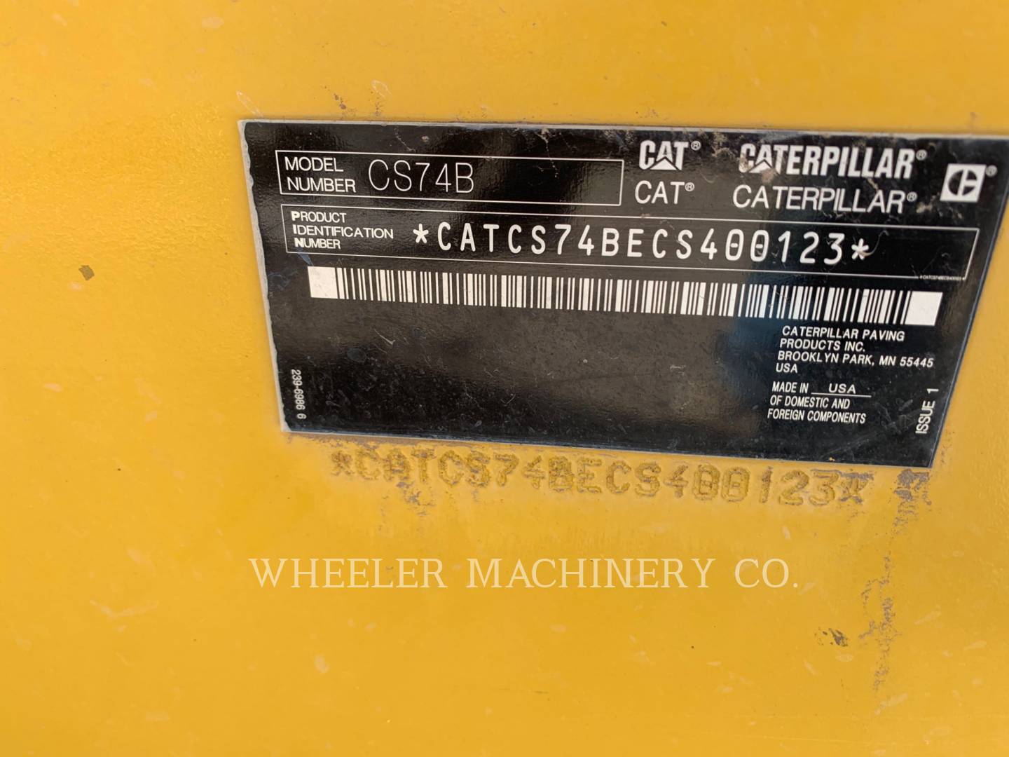 2019 Caterpillar CS74B Vibratory Single