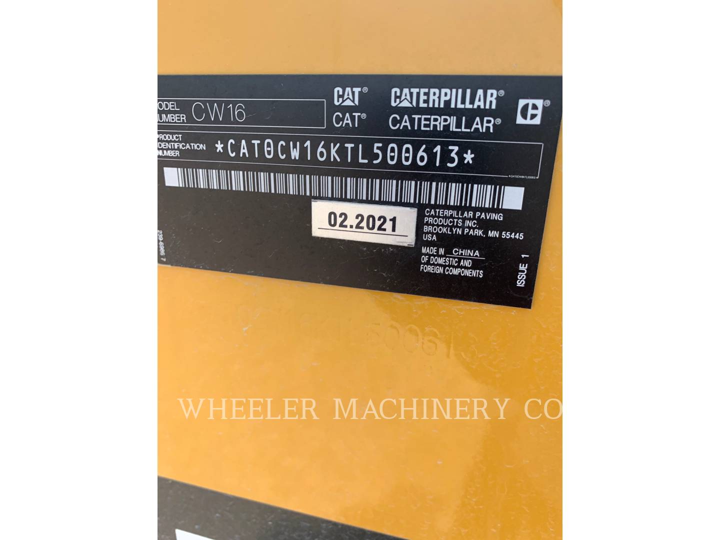 2021 Caterpillar CW16 Compactor