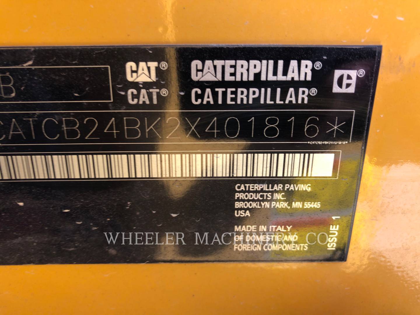 2019 Caterpillar CB24B CN Vibratory Double