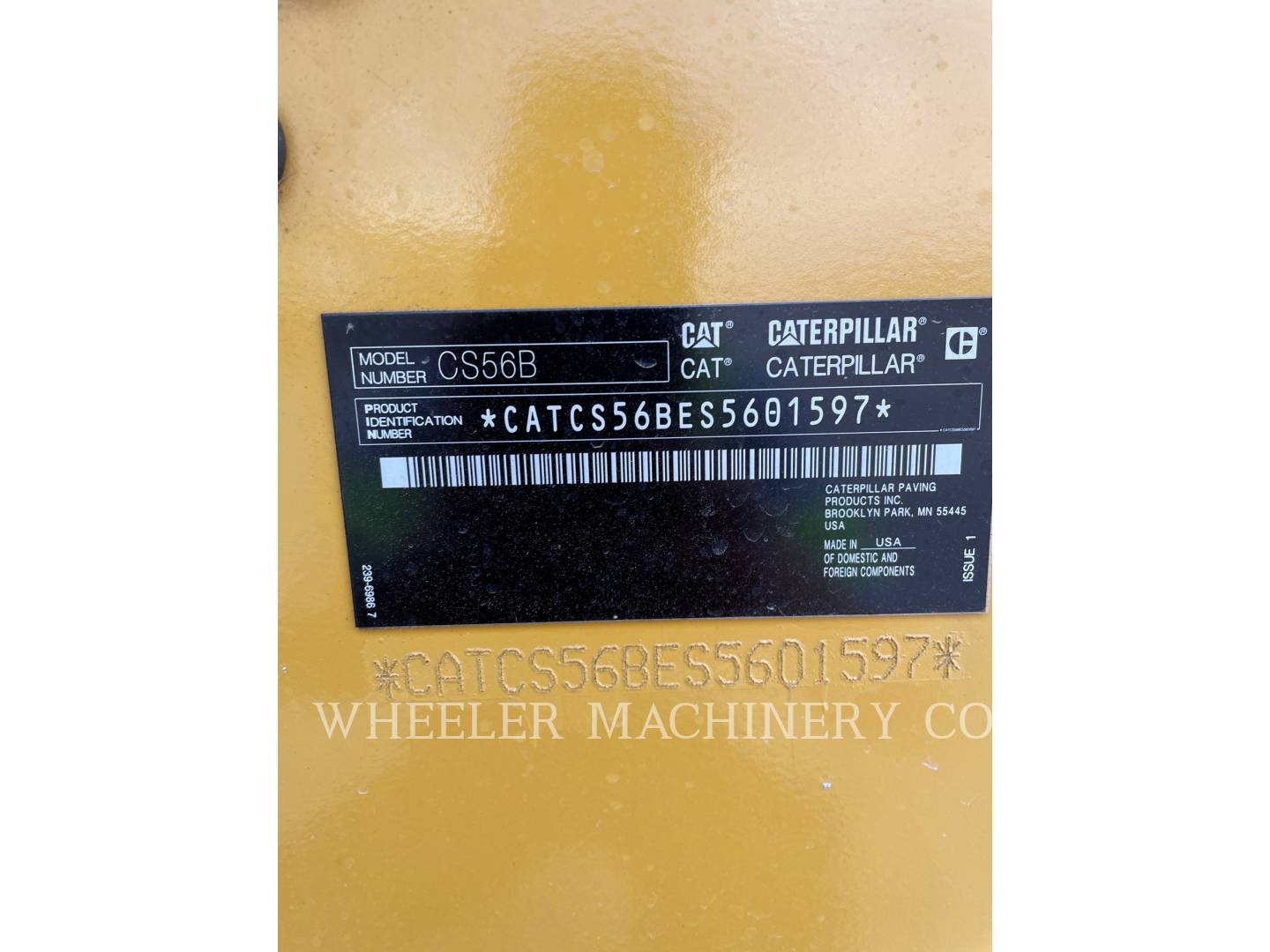 2021 Caterpillar CS56B Vibratory Single