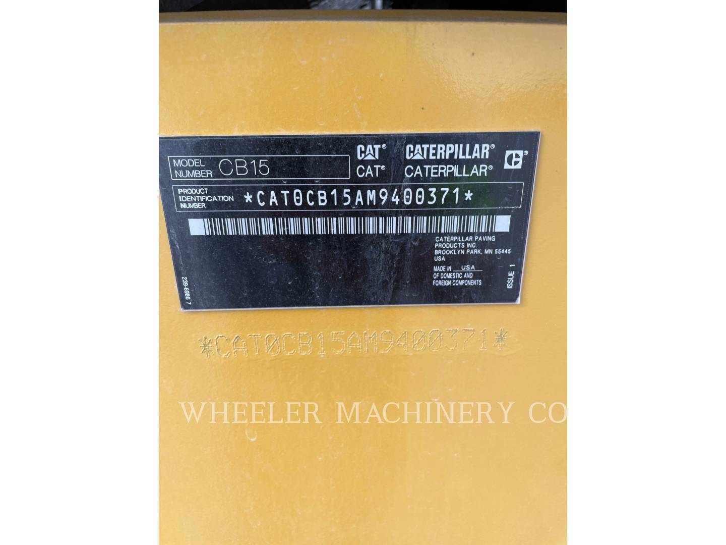 2021 Caterpillar CB15 VV Vibratory Double