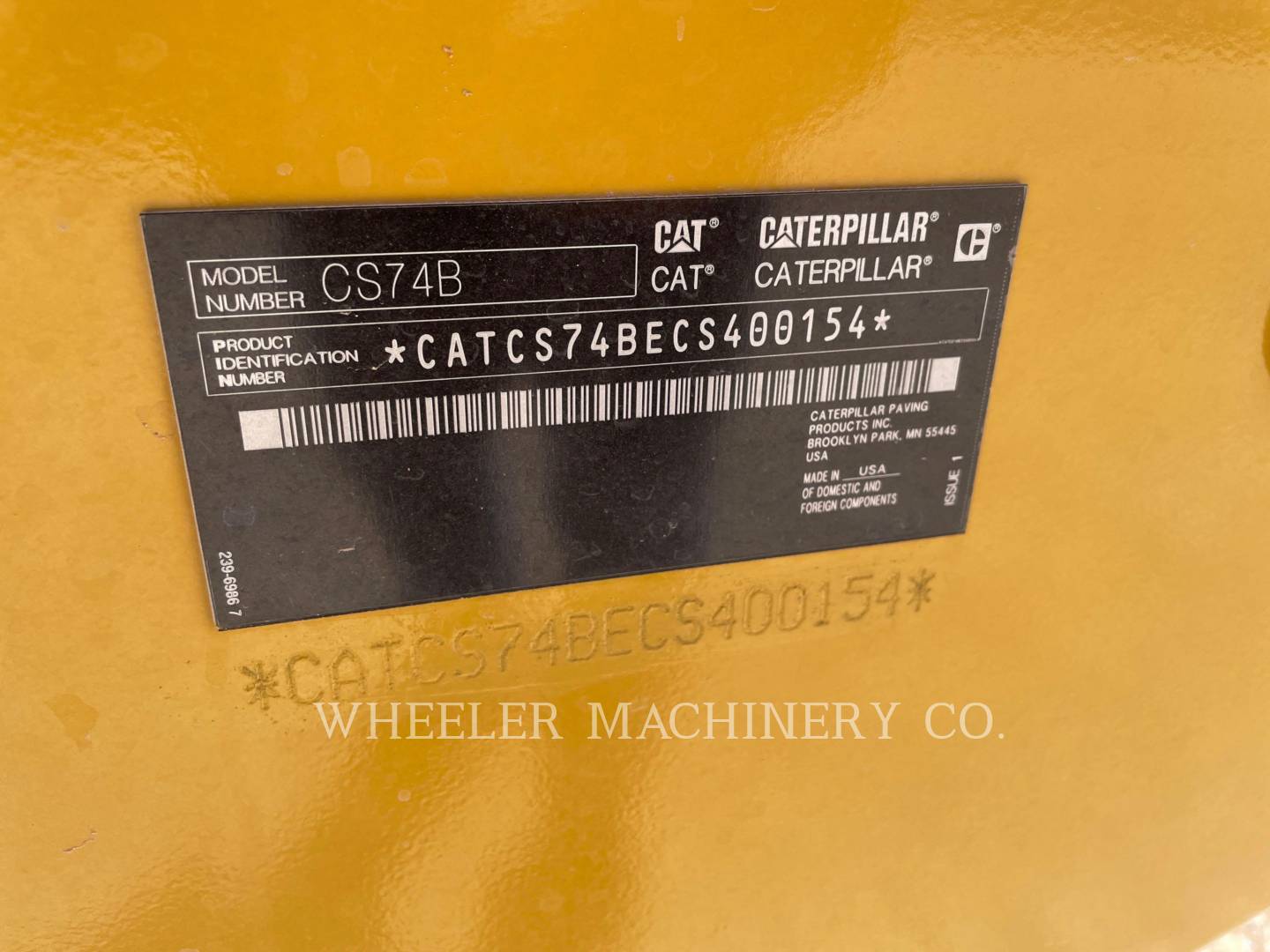 2022 Caterpillar CS74B Vibratory Single