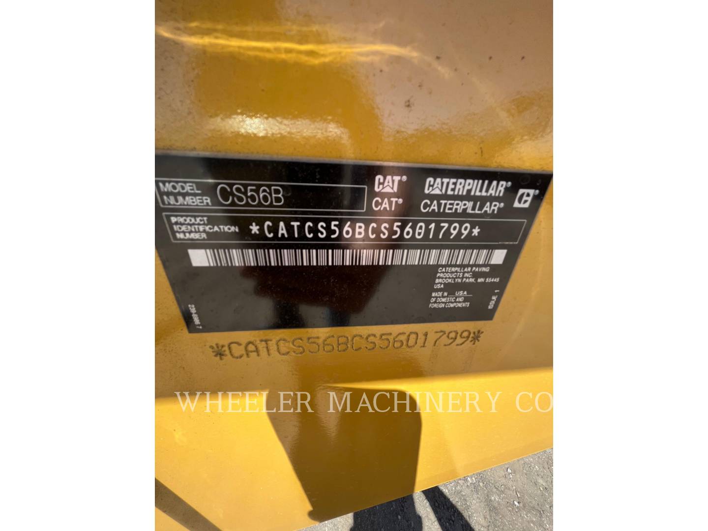 2022 Caterpillar CS56B Vibratory Single