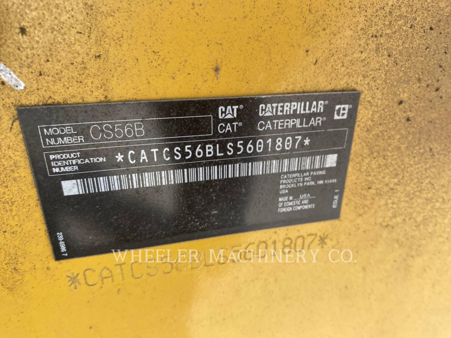 2022 Caterpillar CS56B Vibratory Single