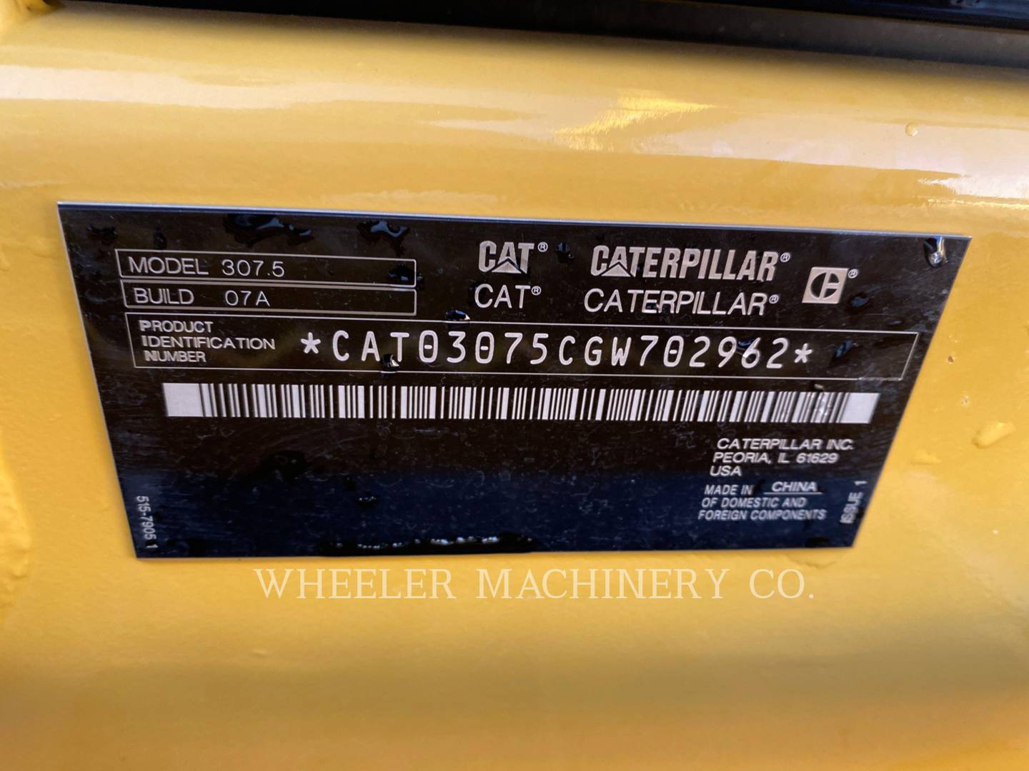 2022 Caterpillar 307.5 TH Excavator