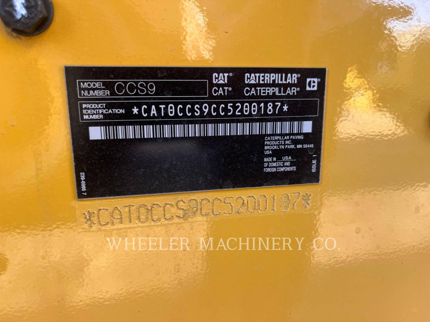 2022 Caterpillar CCS9 Vibratory Single