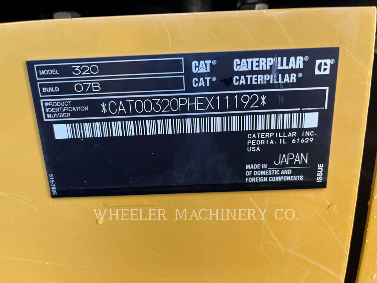 2019 Caterpillar 320 TH Excavator