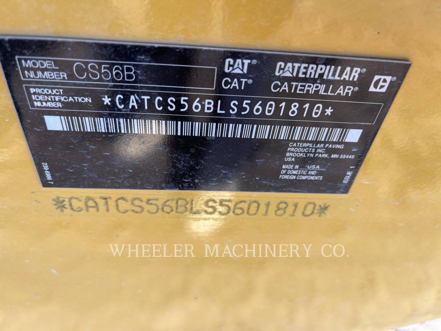 2022 Caterpillar CS56B Vibratory Single