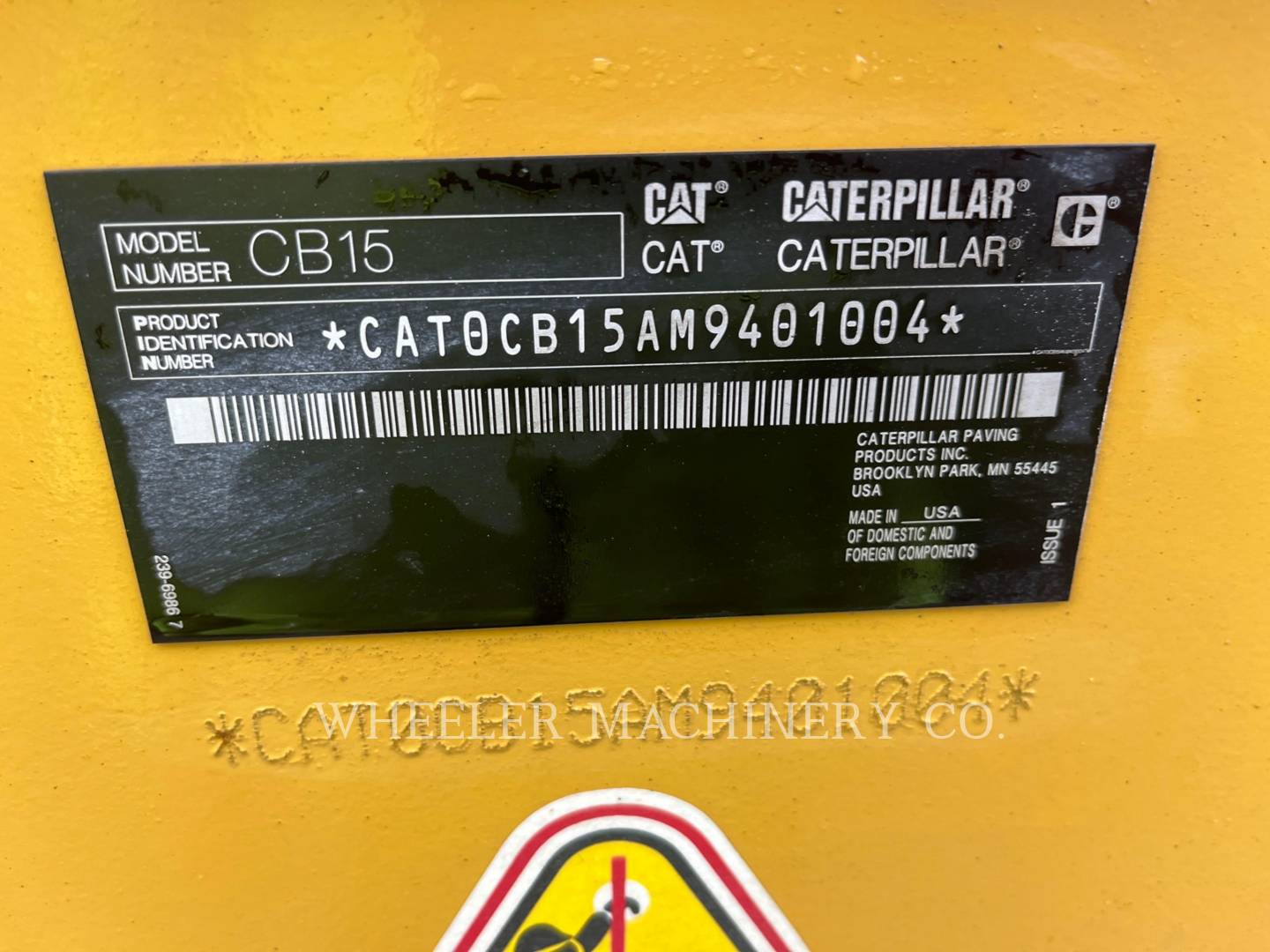 2022 Caterpillar CB15 CW VV Vibratory Double