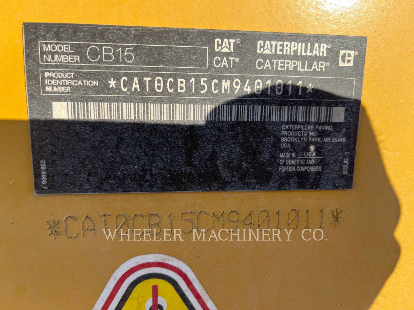 2022 Caterpillar CB15 CW VV Vibratory Double