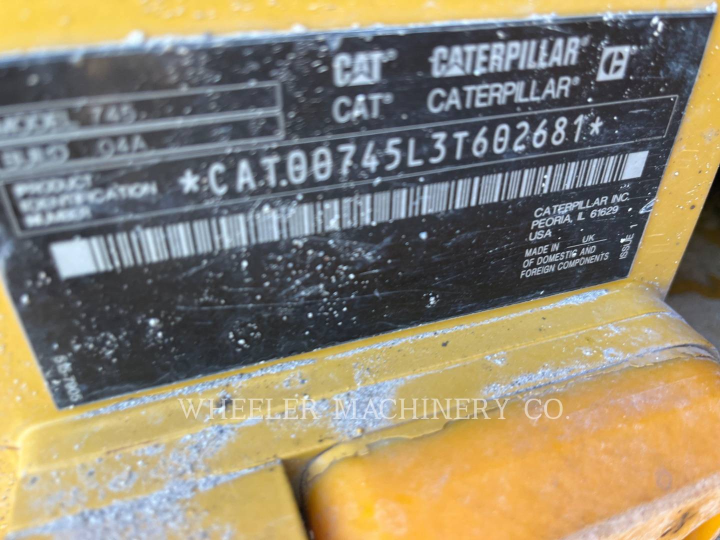 2021 Caterpillar 745 W/PAN Articulated Truck