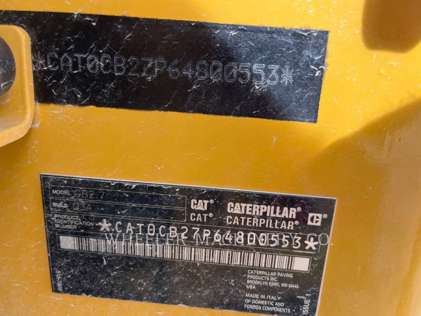 2022 Caterpillar CB2.7 Vibratory Double