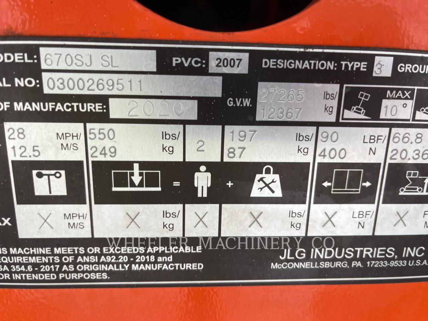 2022 JLG 670SJ SL Lift Truck