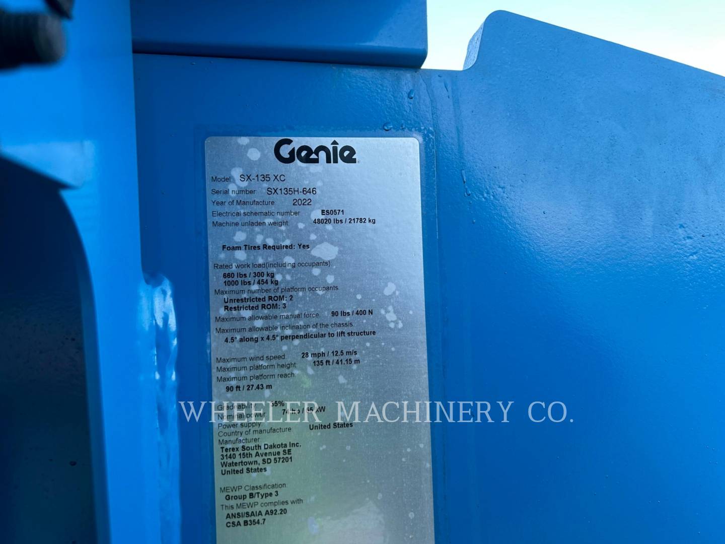 2022 Genie SX135XC Lift Truck