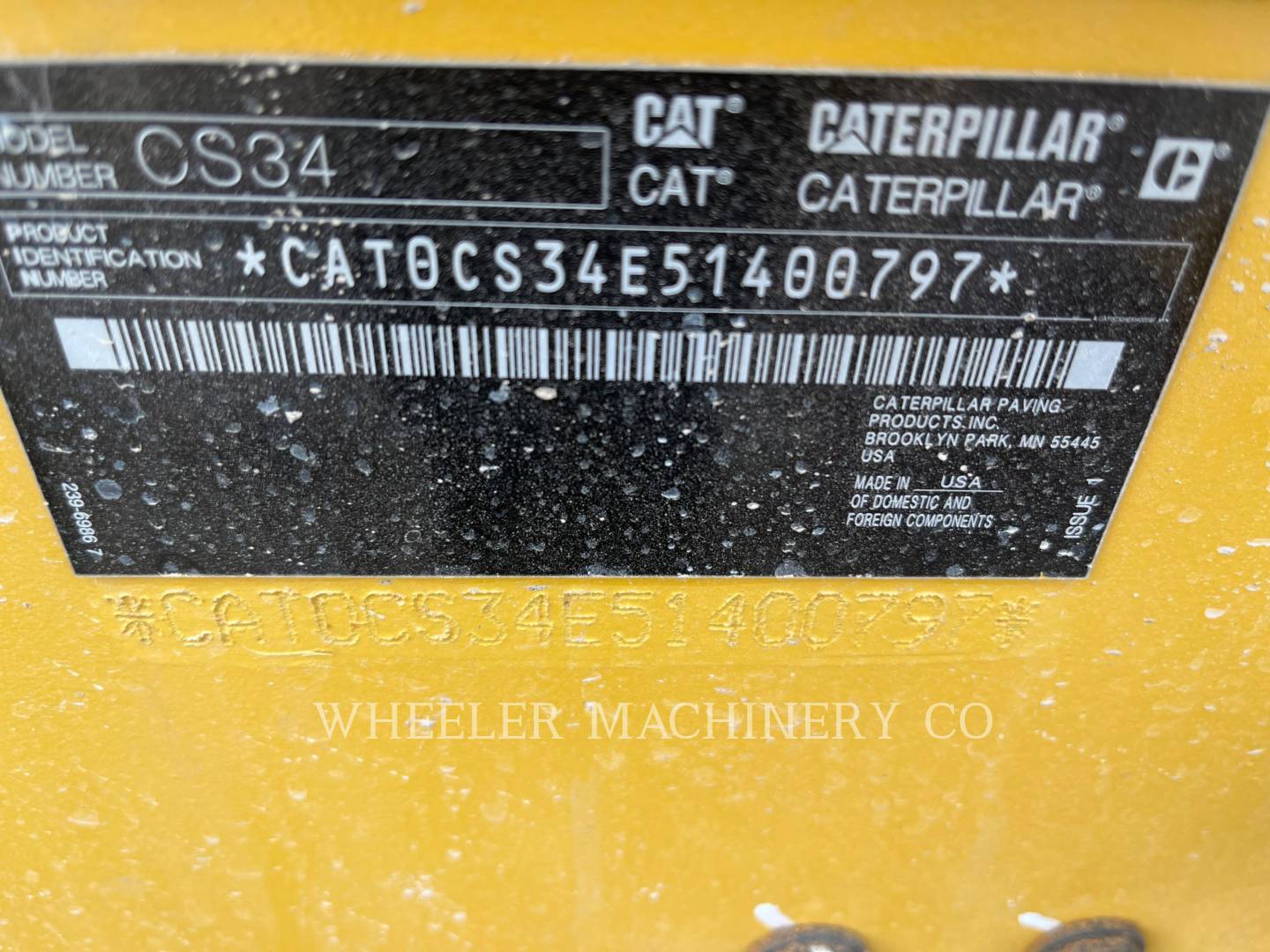 2023 Caterpillar CS34 Vibratory Single