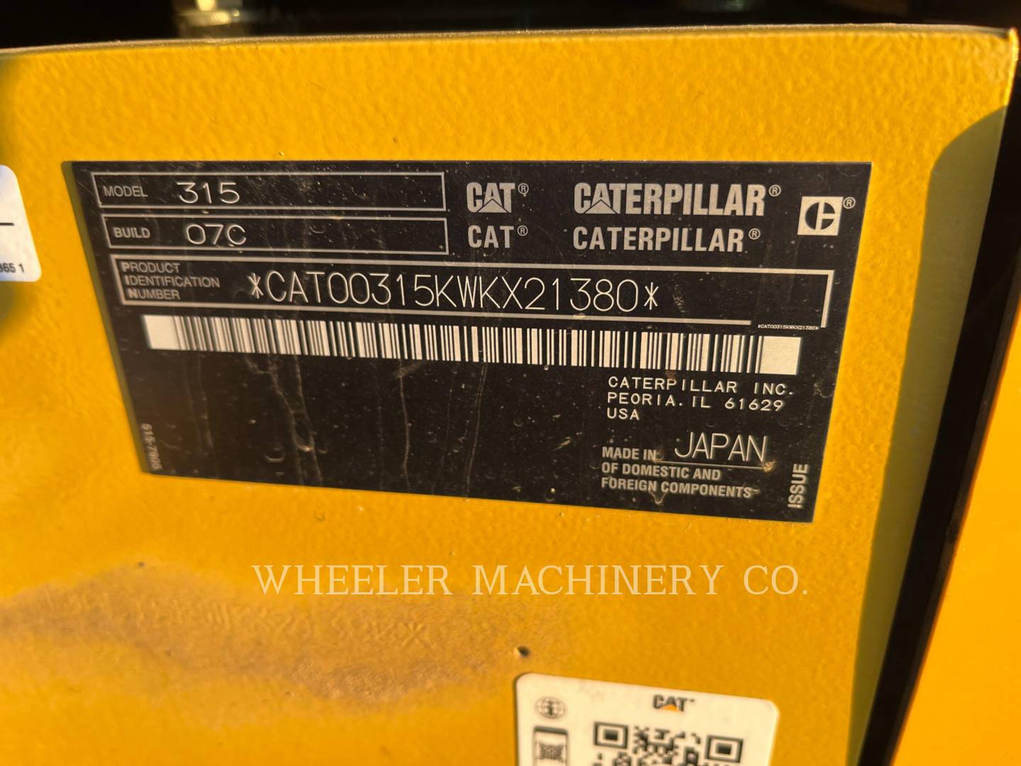 2022 Caterpillar 315 TH Excavator