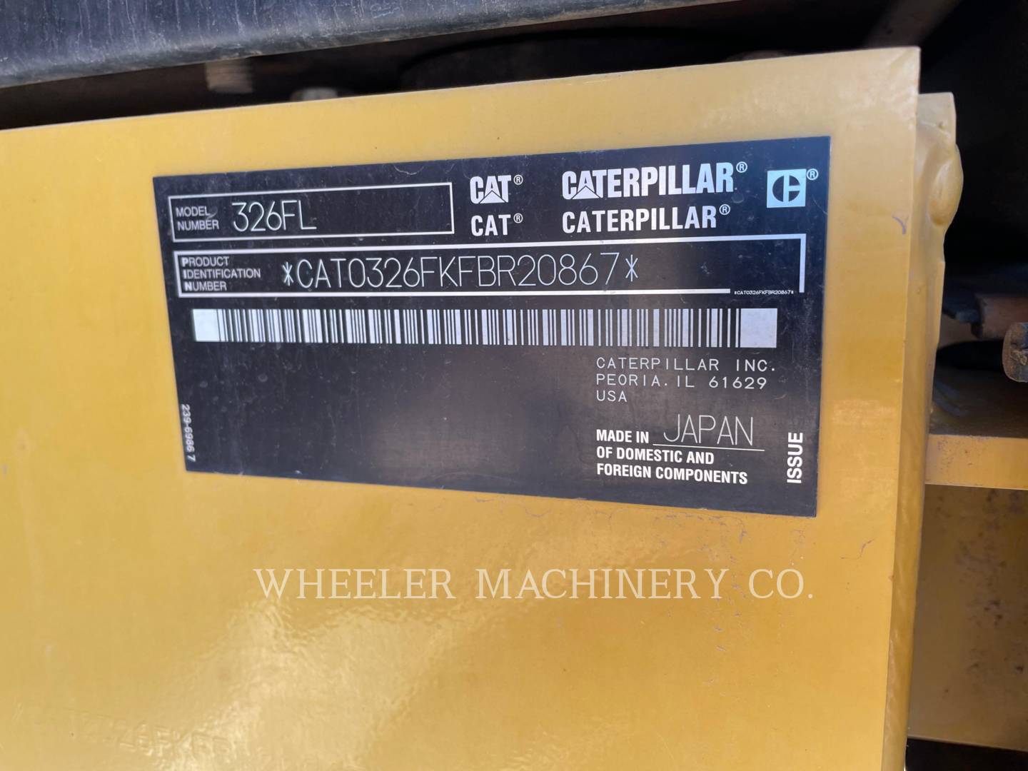 2019 Caterpillar 326F L TH Excavator