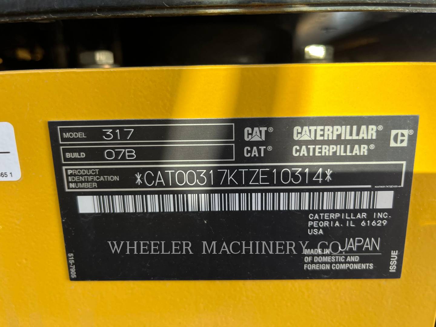 2022 Caterpillar 317 CF Excavator