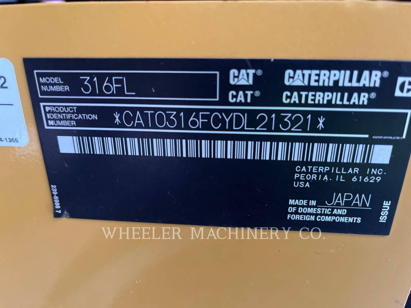 2020 Caterpillar 316F L TH Excavator