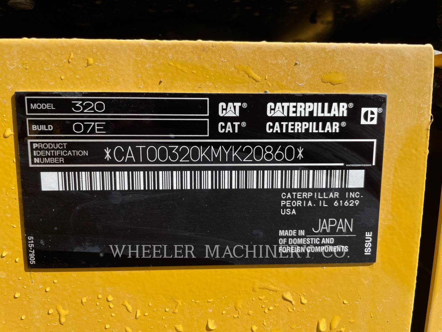 2022 Caterpillar 320 TH Excavator