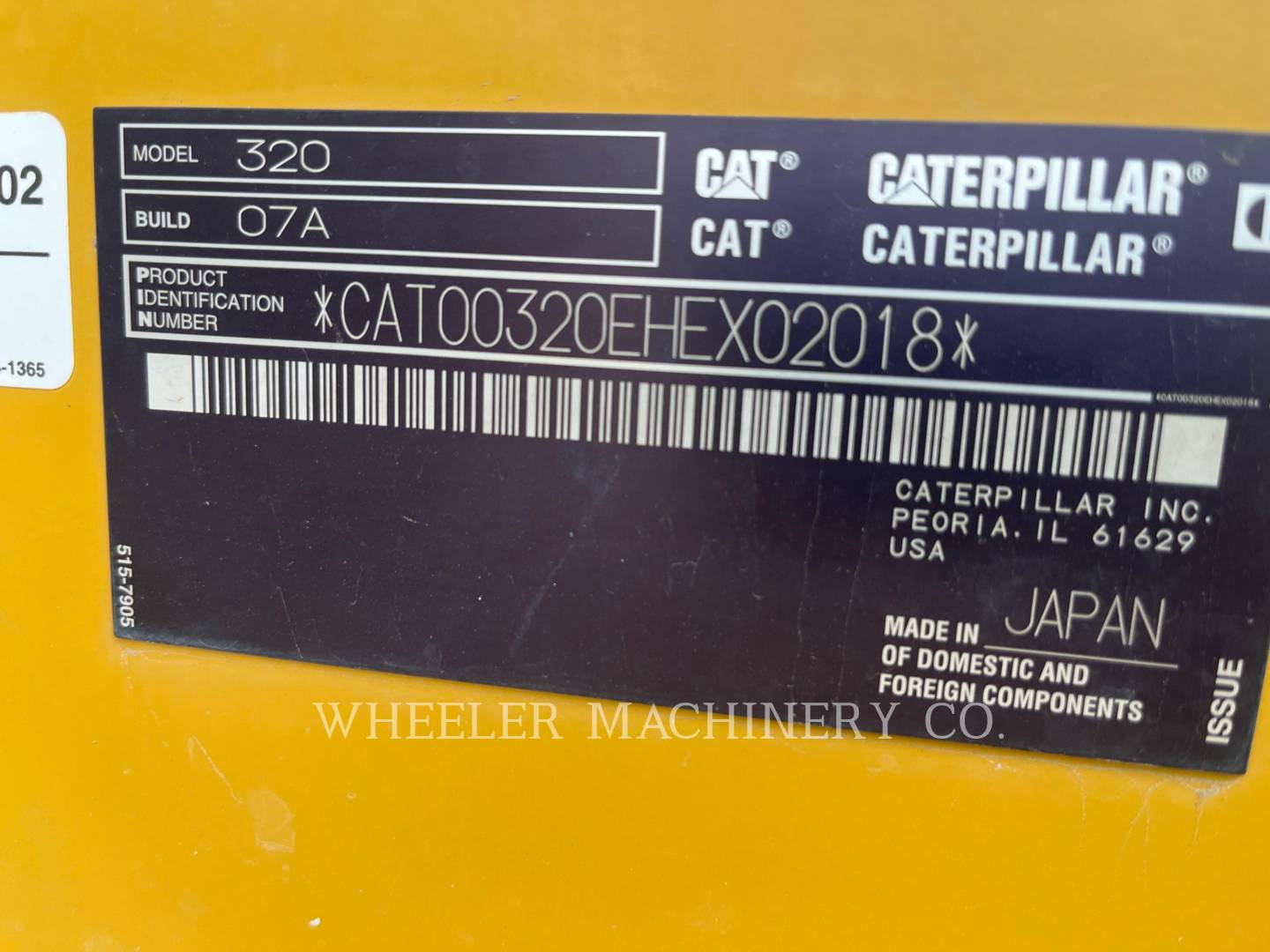 2018 Caterpillar 320 Excavator