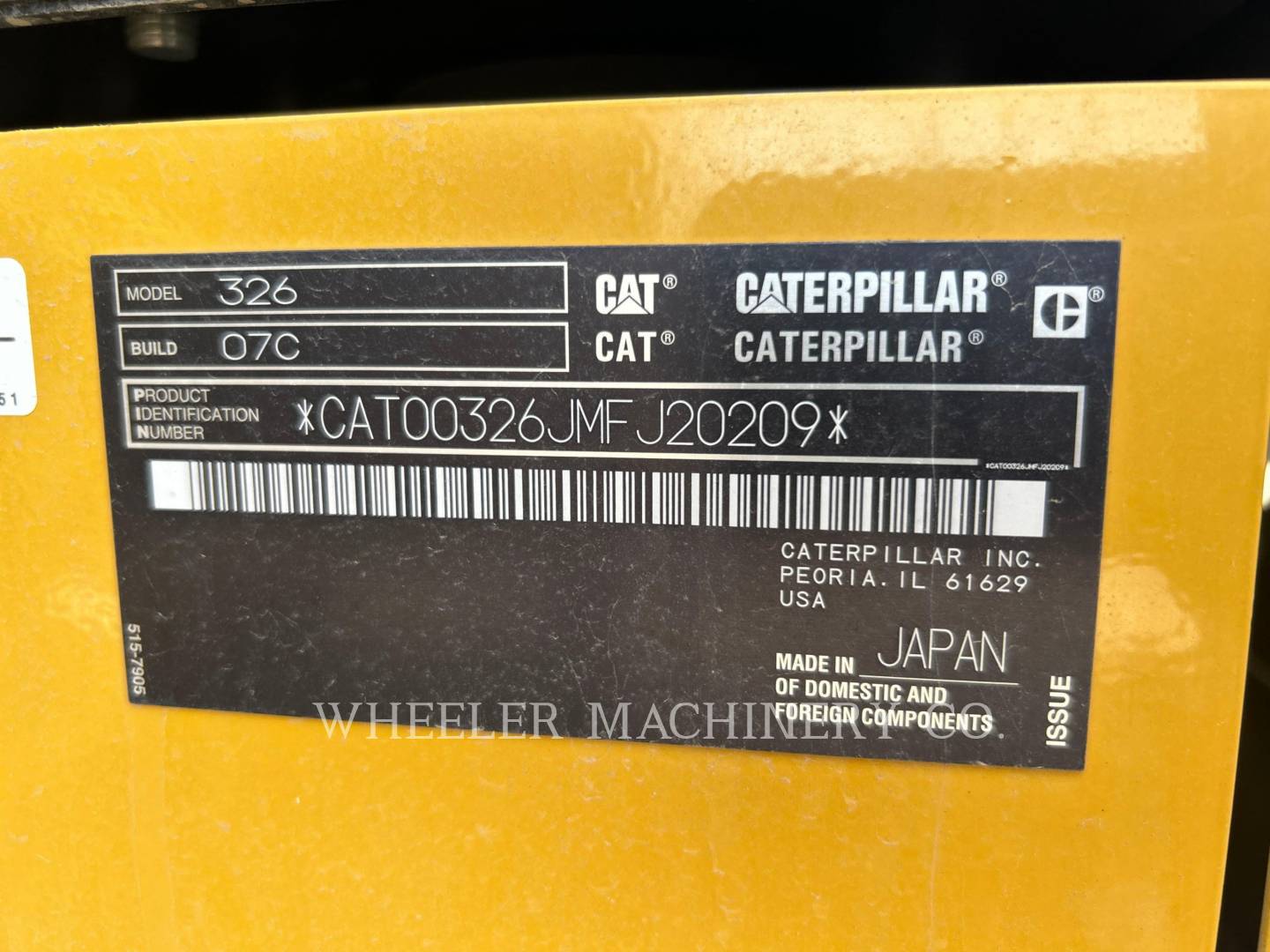 2022 Caterpillar 326 CF Excavator