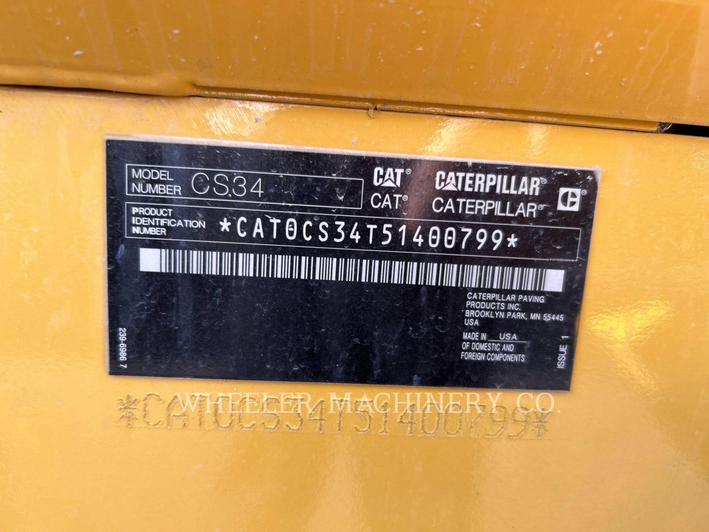 2023 Caterpillar CS34 Vibratory Single