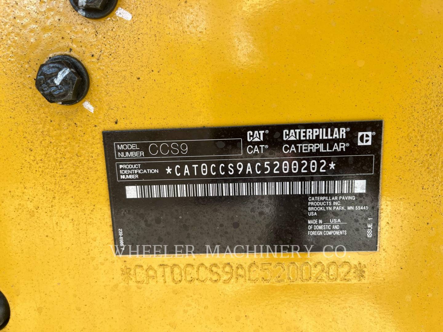 2023 Caterpillar CCS9 Vibratory Single