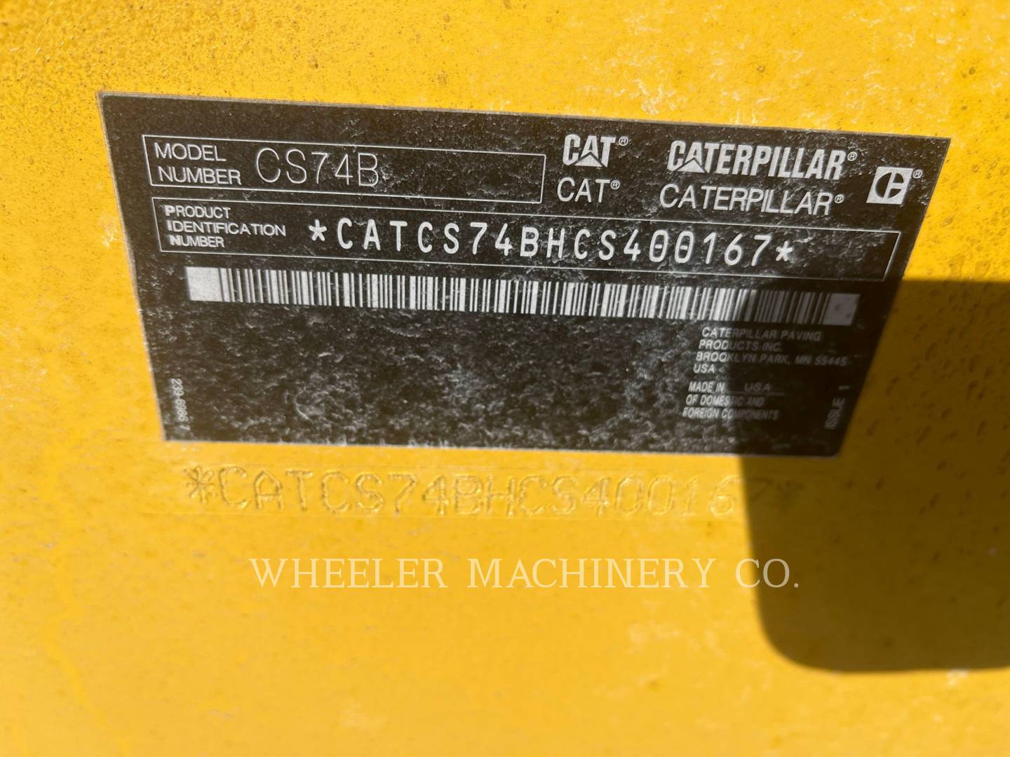 2023 Caterpillar CS74B Vibratory Single