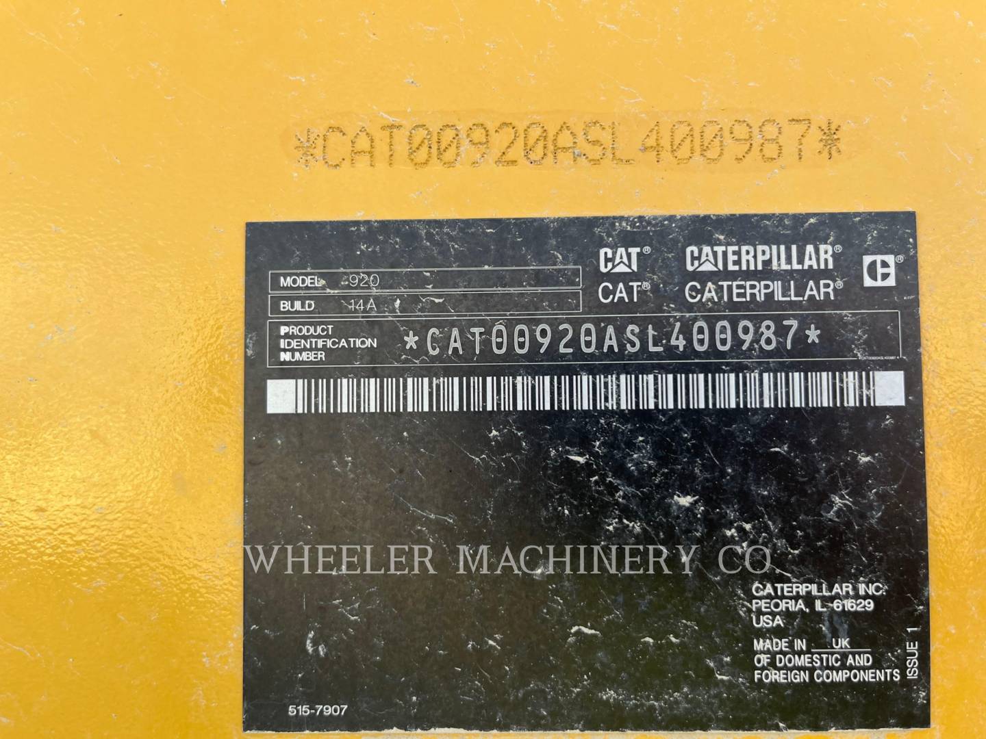 2022 Caterpillar 920 Wheel Loader