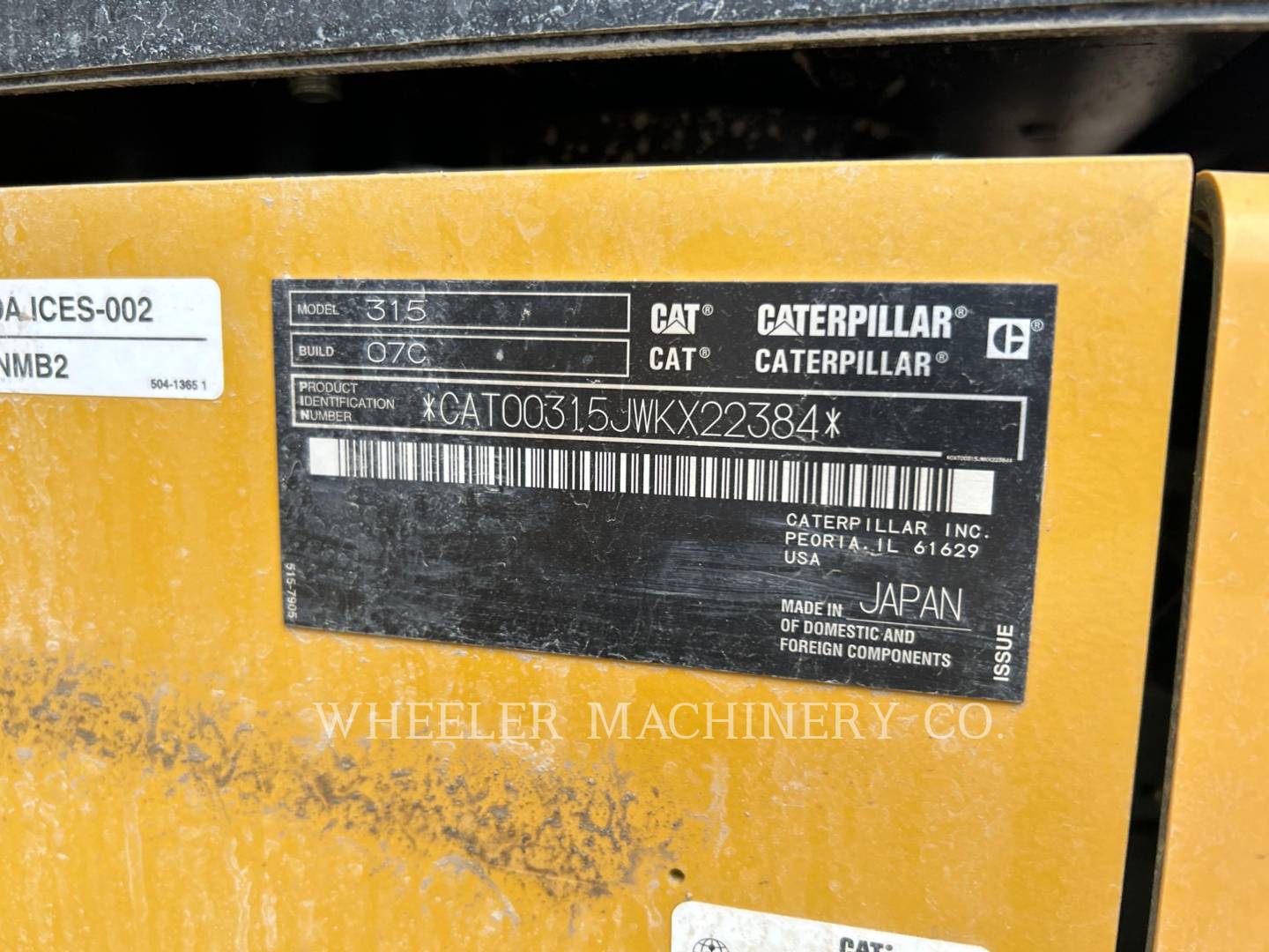 2023 Caterpillar 315 CF Excavator