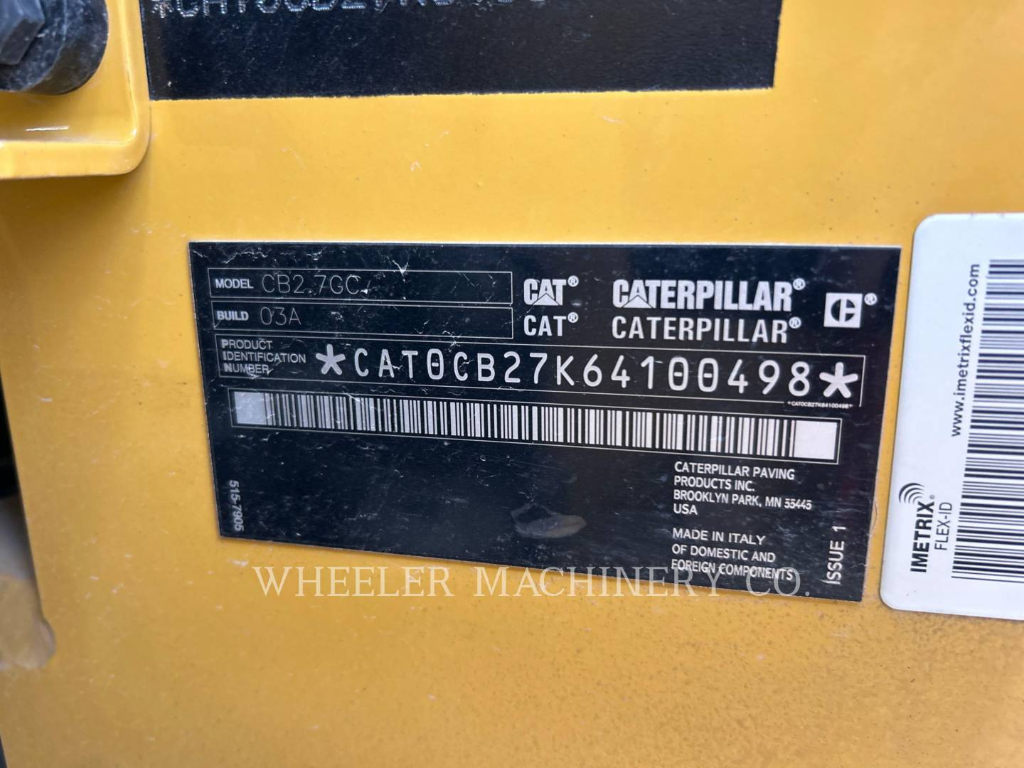 2022 Caterpillar CB2.7 GC Vibratory Double