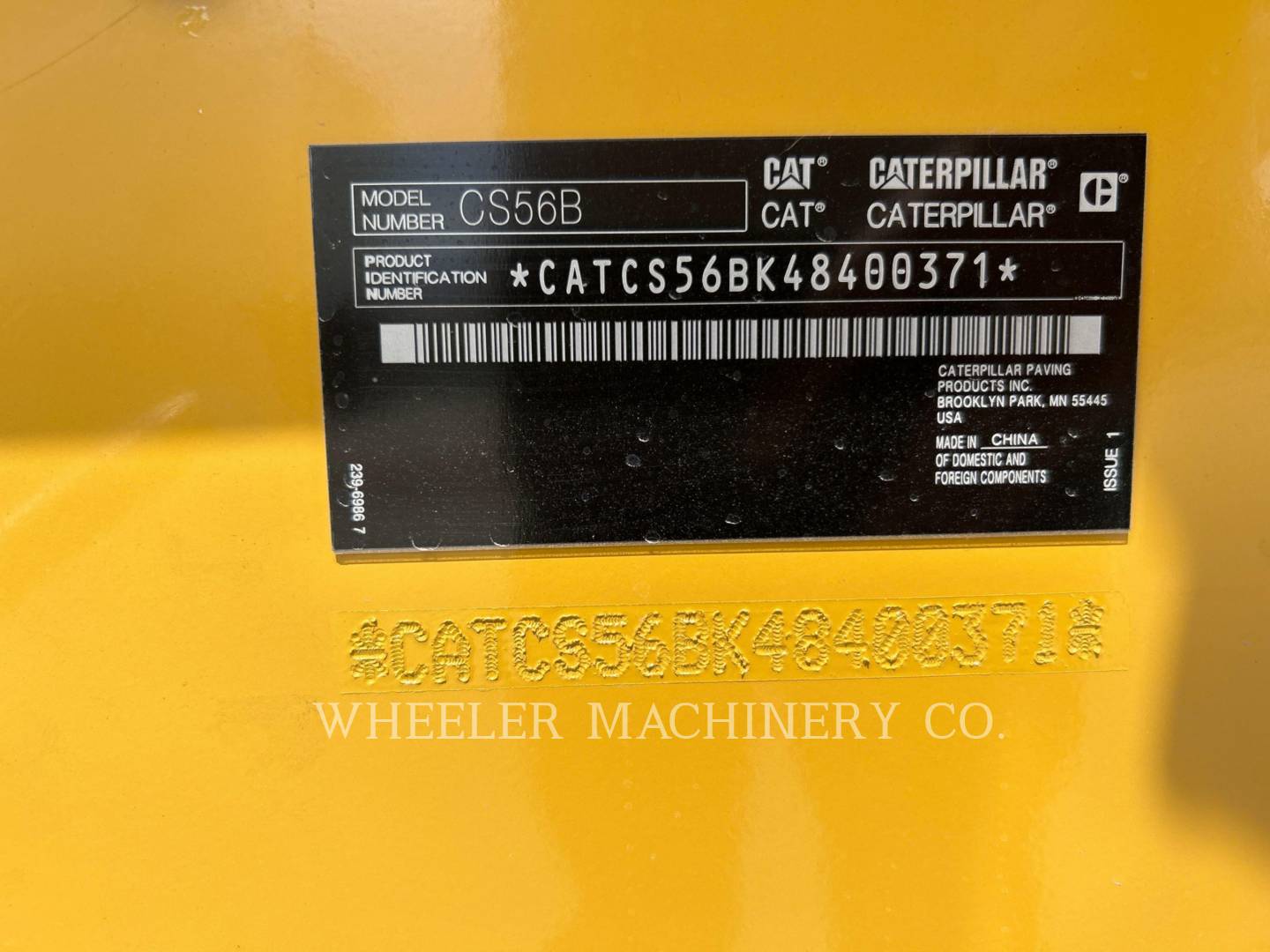 2023 Caterpillar CS56B Vibratory Single