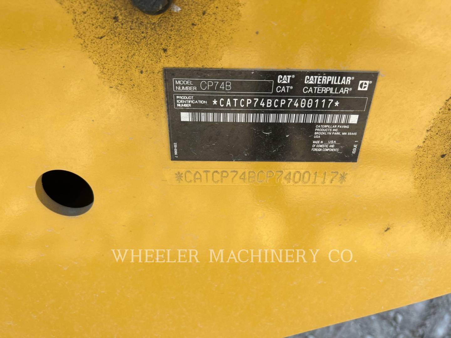 2023 Caterpillar CP74B Vibratory Single