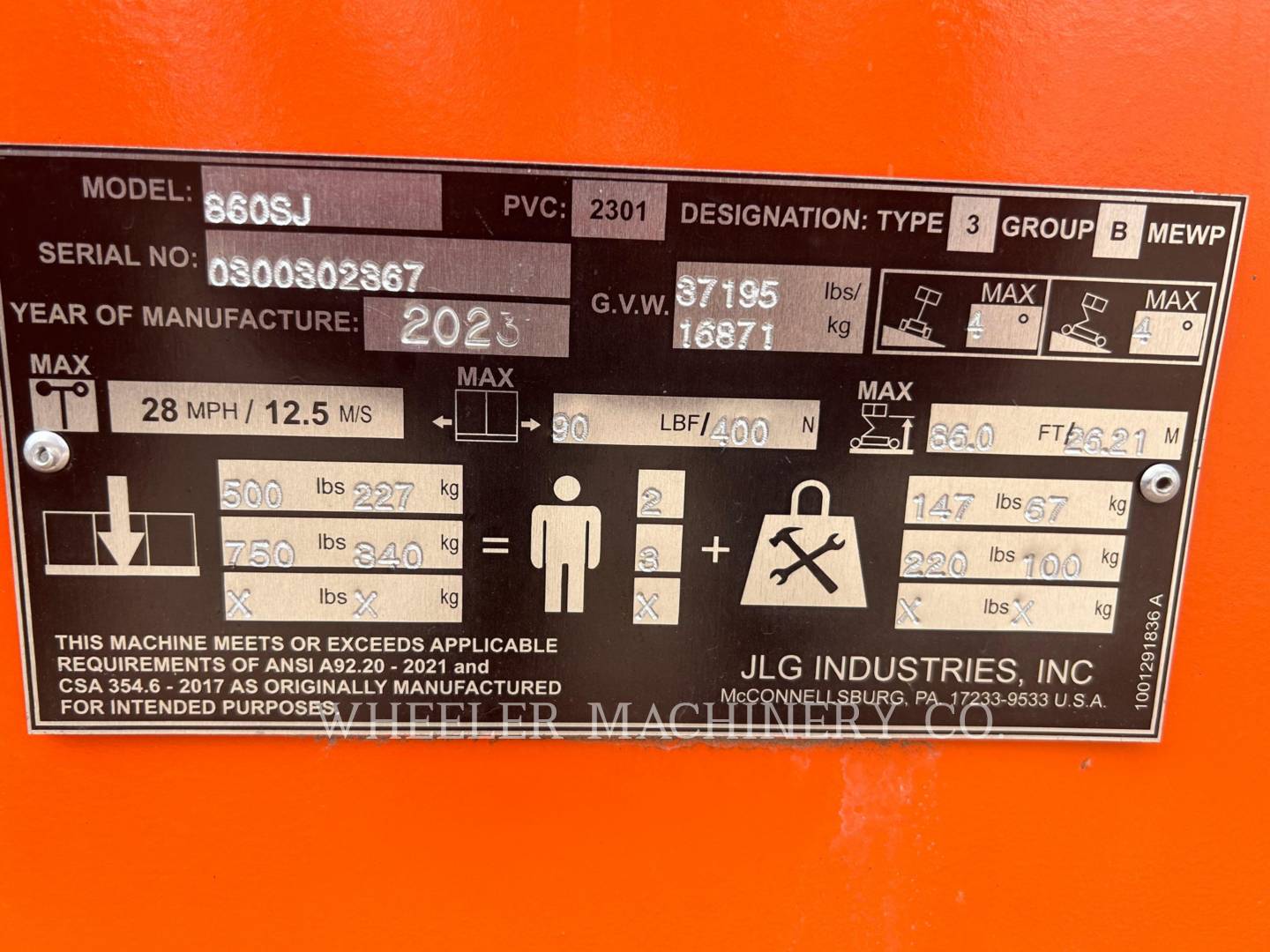 2023 JLG 860SJ Lift Truck