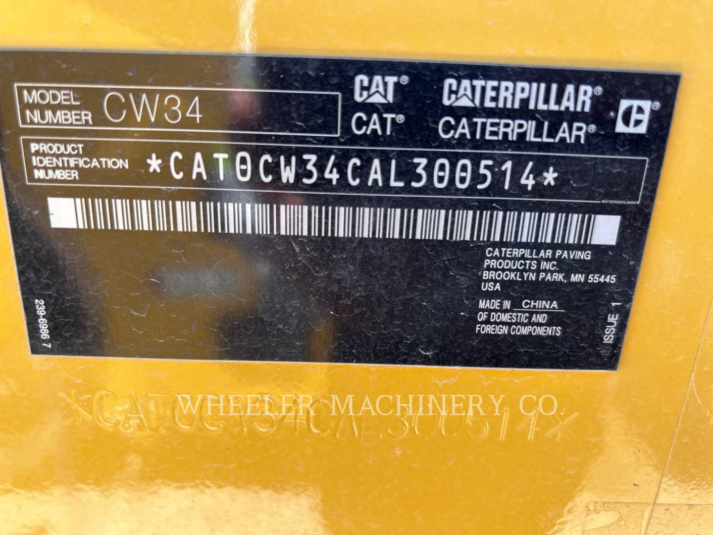 2023 Caterpillar CW34 Vibratory Single