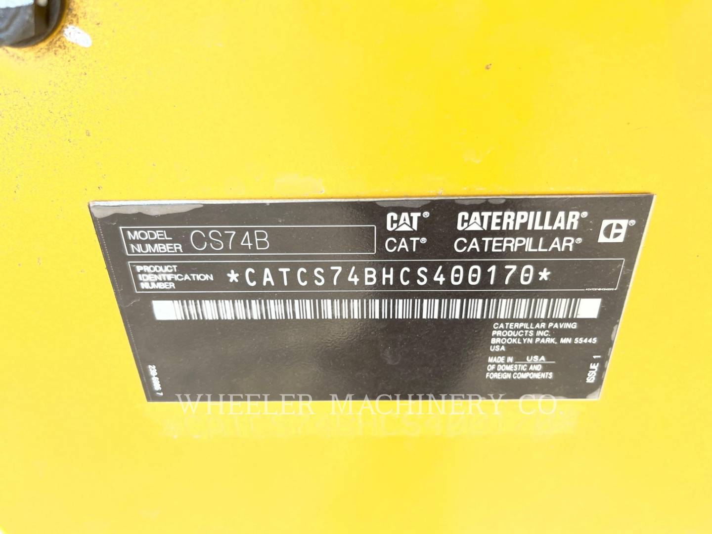 2023 Caterpillar CS74B Vibratory Single