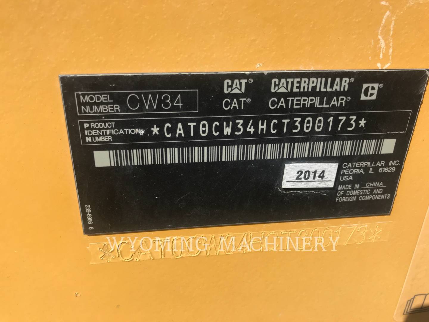 2015 Caterpillar CW34 Compactor